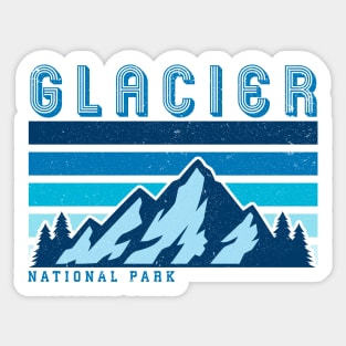 glacier national park retro vintage Sticker